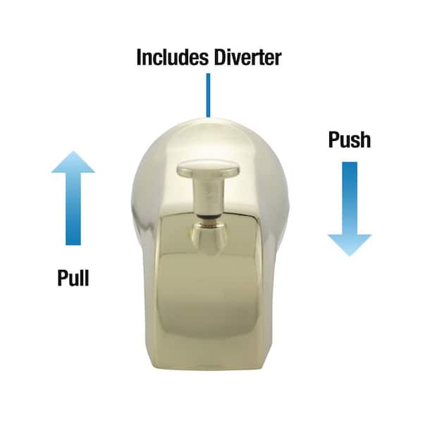 DANCO Diverter Tub Spout with Slip Fit and IPS Connection in