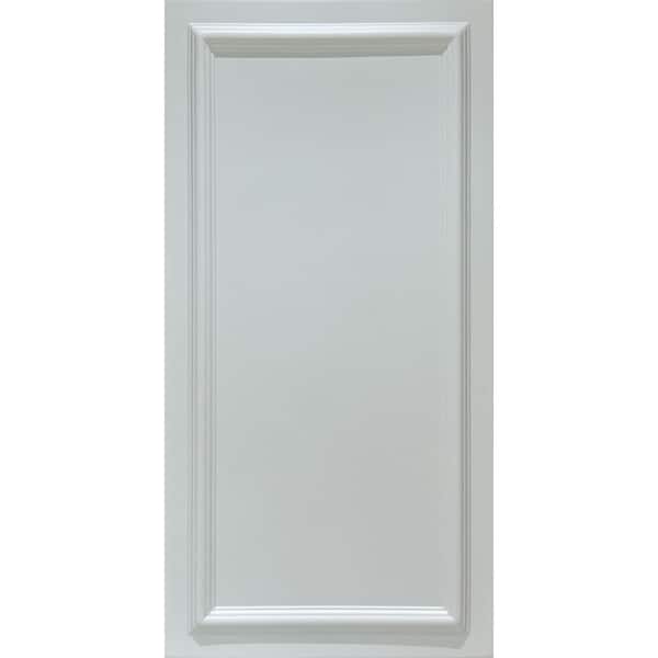 Framed Panel Dove White 1.6 ft. x 3.3 ft. Decorative Foam Glue Up Ceiling Tile (128.2 sq. ft. /case)