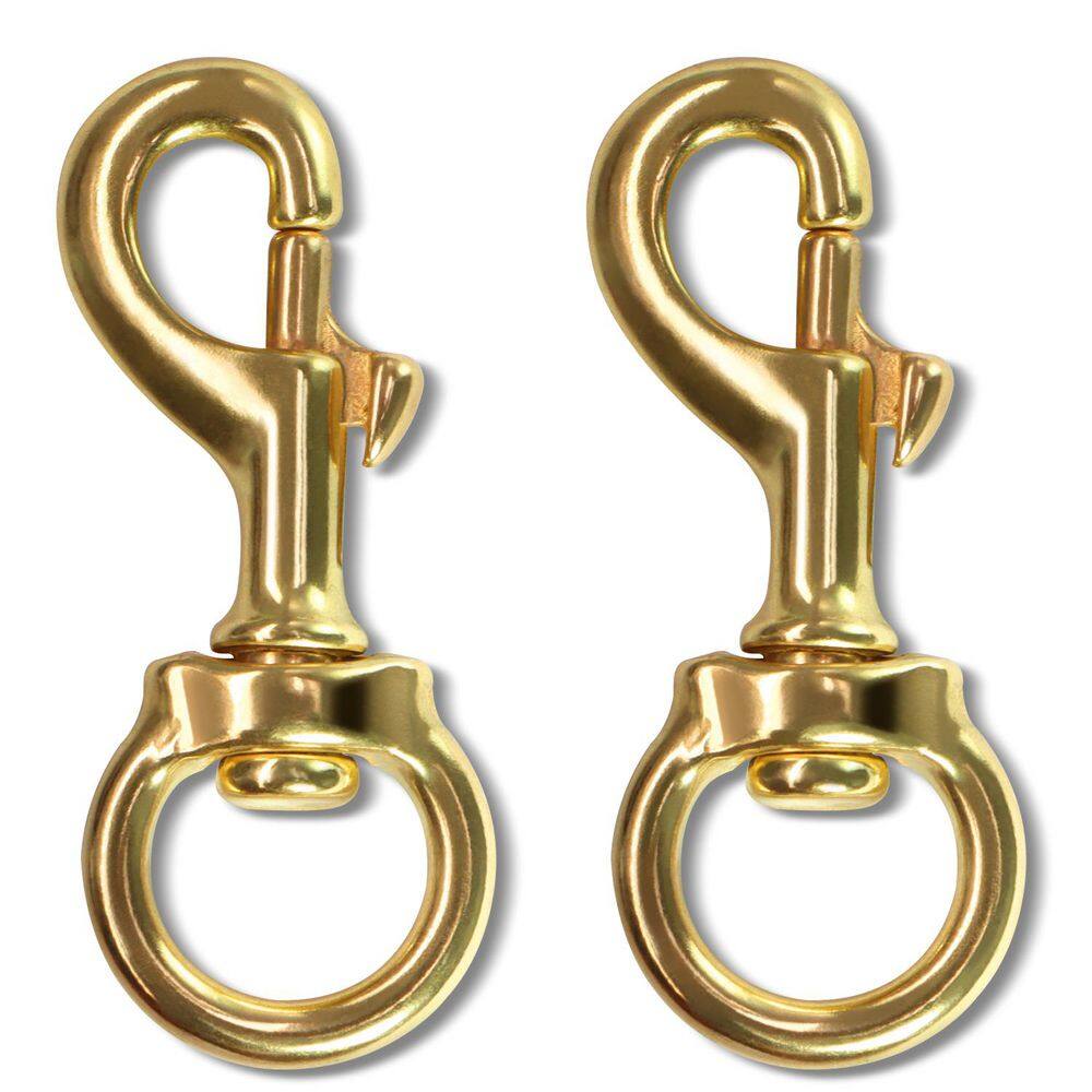 3.3 in. Gold Rubber Coated Brass Swivel Snap Hook-Heavy-Duty Flag Pole Halyard Rope Attachment Clip (Pack of 2 price history on PriceWatchPro