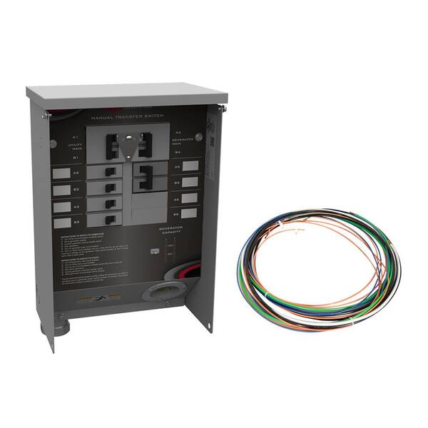 Milbank 30 Amp Manual Transfer Switch with Lean Function, LED Digital Meter and Pre-Installed 30 Amp (L14-30) Inlet