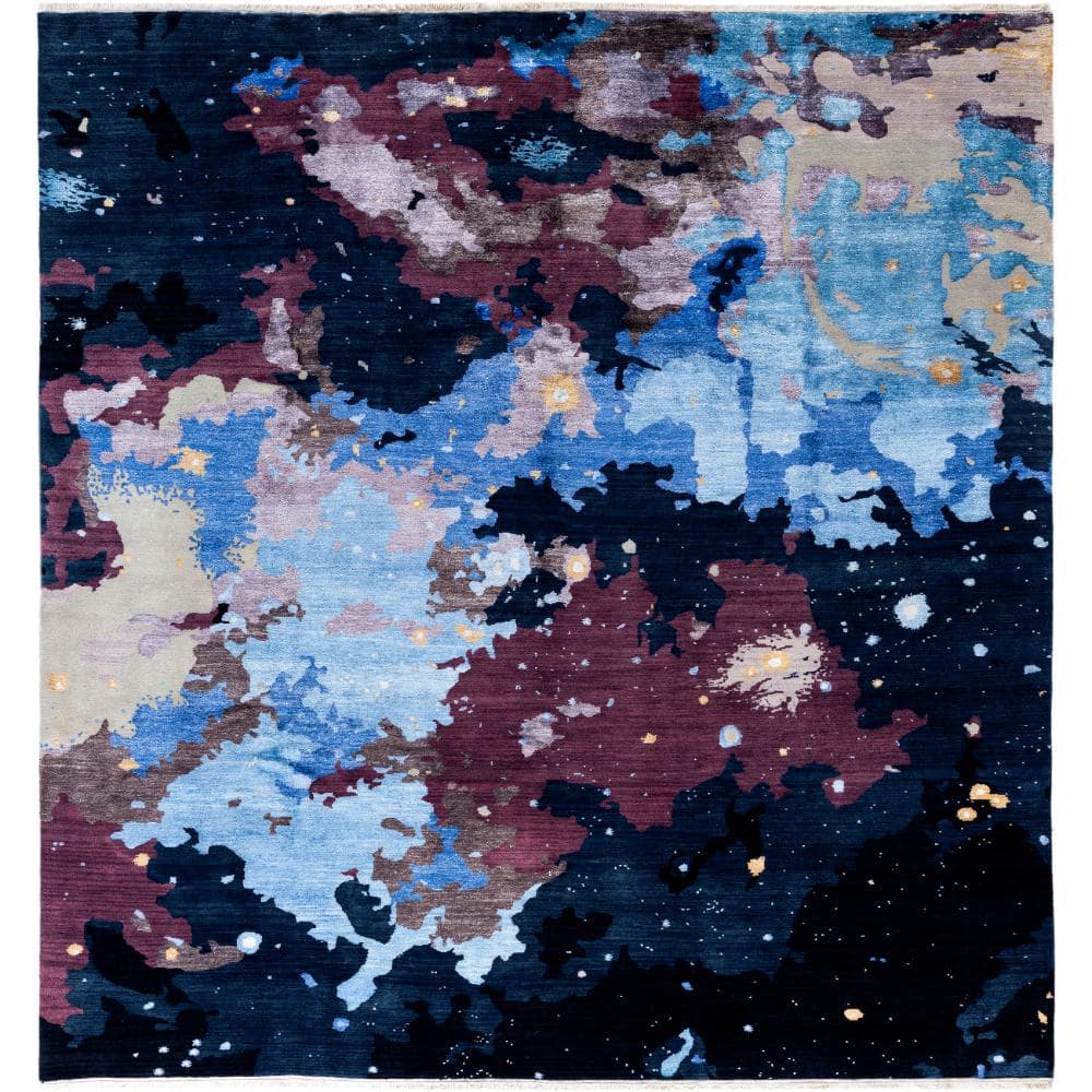Ikat Black 8 X 10 Hand-Knotted Wool Silk Indoor Area Rug price history on PriceWatchPro