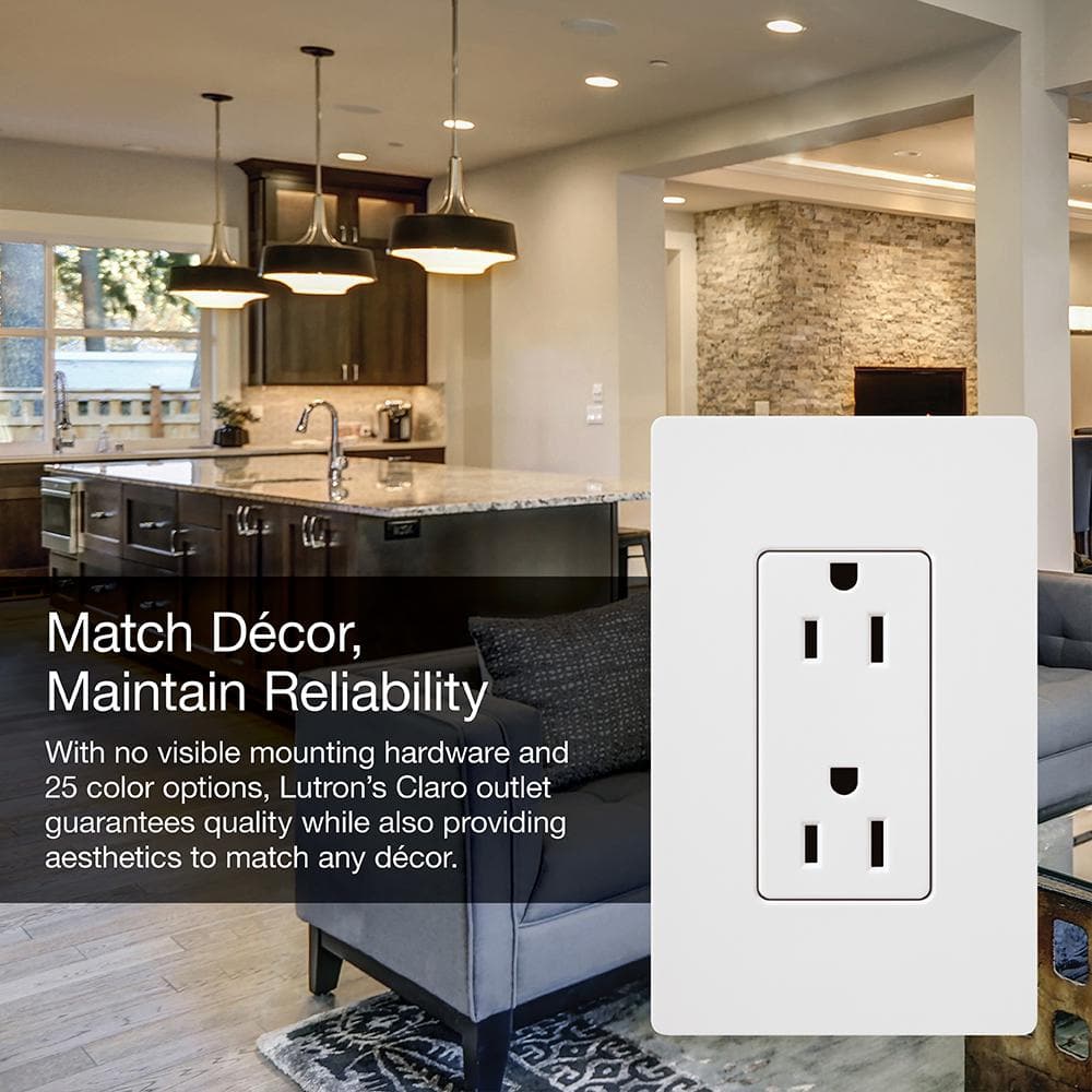 Taupe Tamper-Resistant Duplex Receptacle with Wall Plate