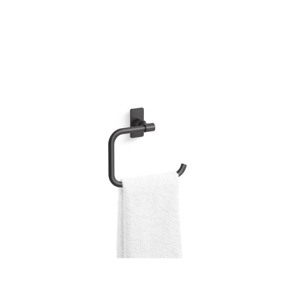 Matte Black Wall Mounted Towel Ring