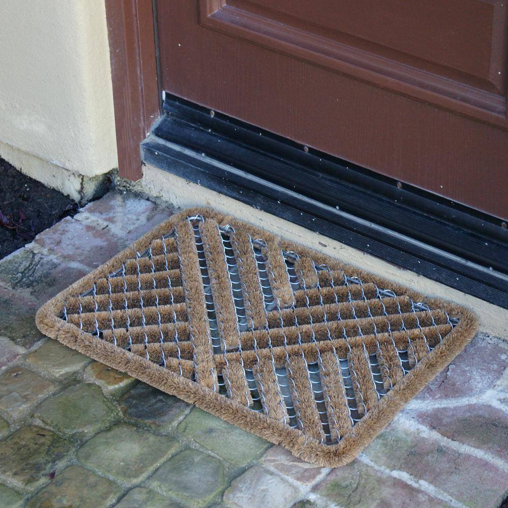 Polygon All Weather Brown Coir Outdoor Door Mat, 30" x 18"