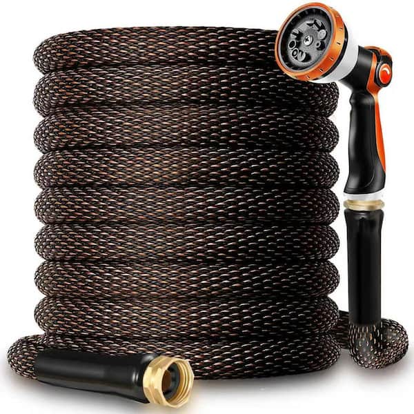 Heavy-Duty Garden Hose 100 ft High Pressure Abrasion Resistant Kink-Free Flexible Water Hose for Lawn Car Wash