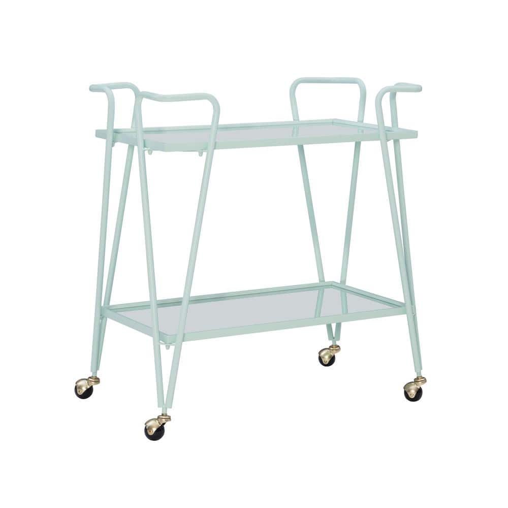 Winona Mint Bar Cart with Two Shelves and Casters price history on PriceWatchPro