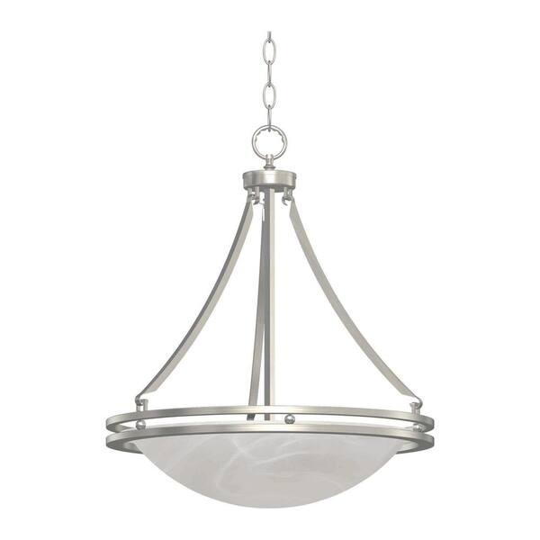 Monument 3 Light Brushed Nickel Chandelier With Alabaster Glass Shade 002034 17 051cs1 Monument 3 Light Brushed Nickel, 3 Light Brushed Nickel Chandelier With Alabaster Glass Shade
