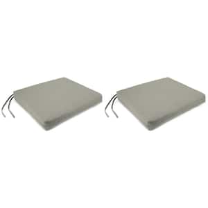 19 in. L x 17 in. W x 2 in. T McHusk Stone Outdoor Chair Pad Seat Cushion (2-Pack)