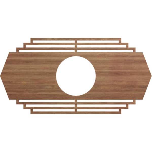 Ekena Millwork 0.375 in. x 36 in. x 18 in. Wood (Walnut) Medallion Moulding
