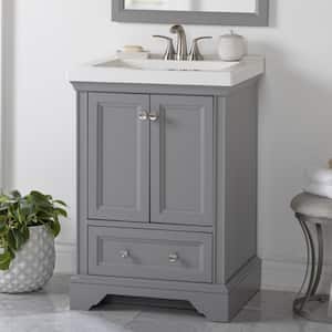 Stratfield 24 in. W x 22 in. D x 34 in. H Bath Vanity Cabinet without Top in Sterling Gray