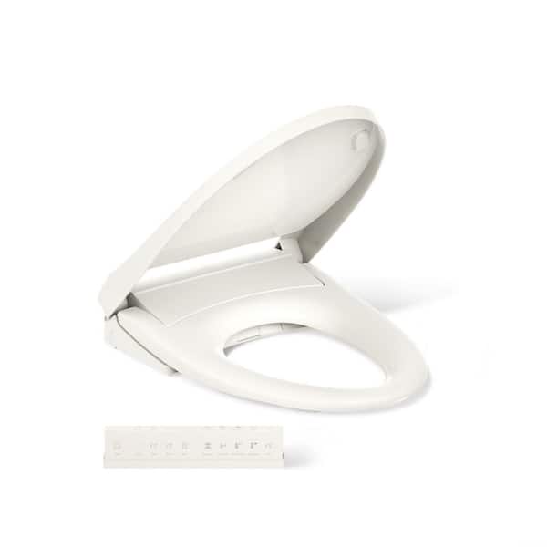 Purewash E930 Elongated Electric Plug-In Bidet Toilet Seat with Remote Control in Biscuit