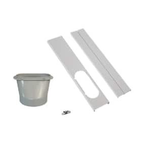 PVC Portable Air Conditioner Window Vent Kit Adjustable Sliding Window Kit Plate Suitable for 5.9 in. AC Exhaust Hose