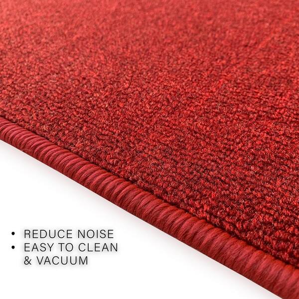 Solid Red 31 in. W x 4 ft. L Runner Rug/Stair Runner 10.4 sq. ft.