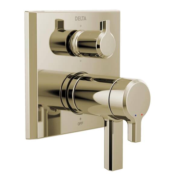 Delta Pivotal 2-Handle Wall-Mount Valve Trim Kit with 6-Setting Integrated Diverter in Polished Nickel (Valve not Included)
