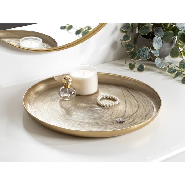 Kate and Laurel Stovring Gold Decorative Tray