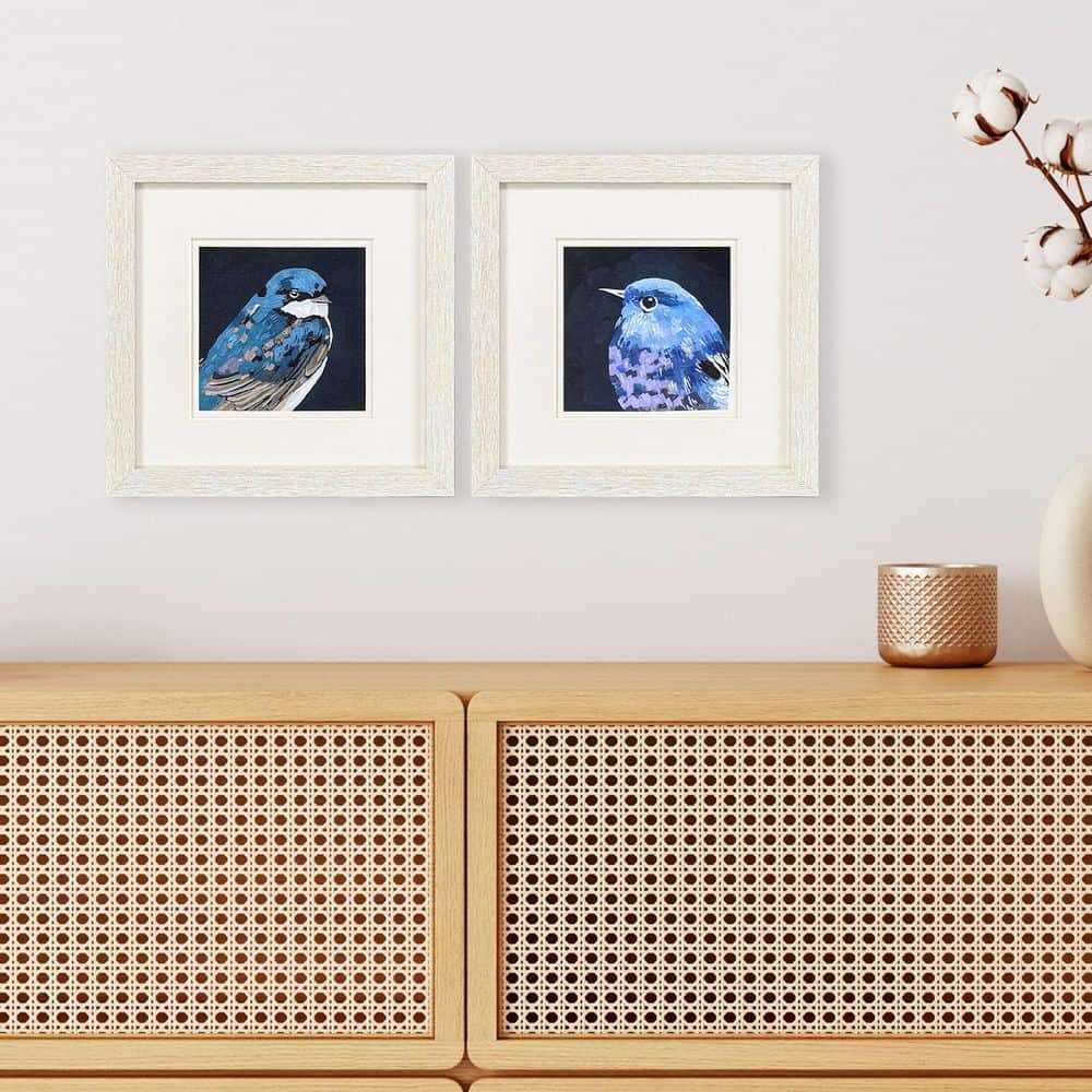 Vivid Bird by Wang 2 Piece Framed 2 Piece Animal Art Print 11 in. x 11 in.