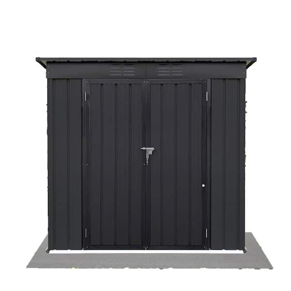 6 ft. W x 4 ft. D Metal Shed with Vents and Lockable Doors(24 sq. ft.)