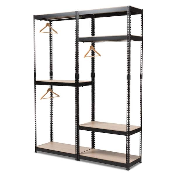 Black 7-Shelf Closet Rack