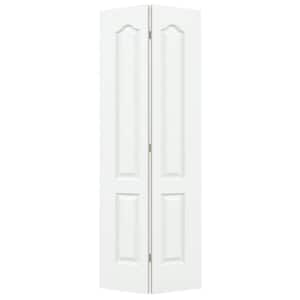 24 in. x 80 in. Camden White Painted Textured Molded Composite MDF Closet Bi-fold Door