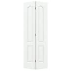 32 in. x 80 in. Camden White Painted Textured Molded Composite MDF Closet Bi-fold Door