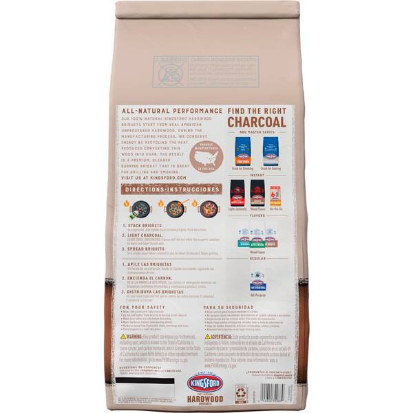 Kingsford 12 Lbs 100 Natural Hardwood Charcoal Briquettes 4460032273 The Home Depot