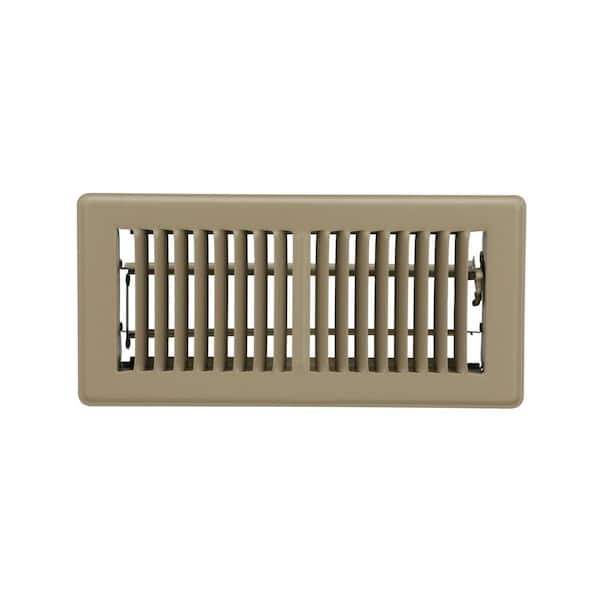 Everbilt - 4 in. x 10 in. 2-Way Steel Floor Register in Brown