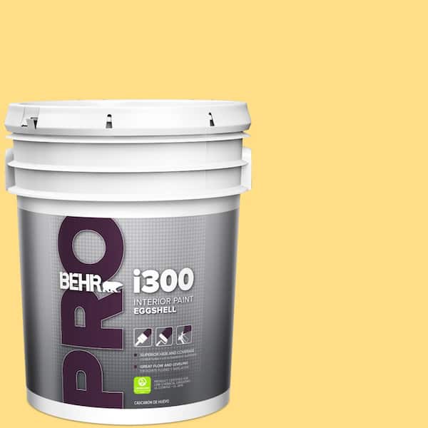BEHR PRO 5 gal. #330B-5 Yellow Corn Eggshell Interior Paint