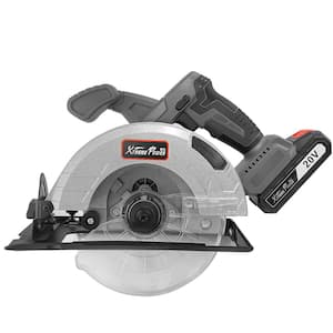 20-Volt Max Cordless Circular Saw Brushless 6.5 in. Lithium Battery with Charger and Bag