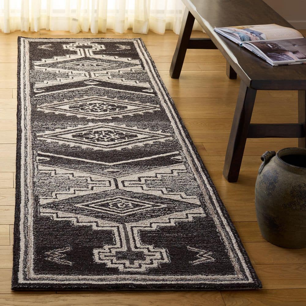 Kenya 2 ft. x 8 ft. Brown/Ivory Aztec Medallion Runner Rug price history on PriceWatchPro