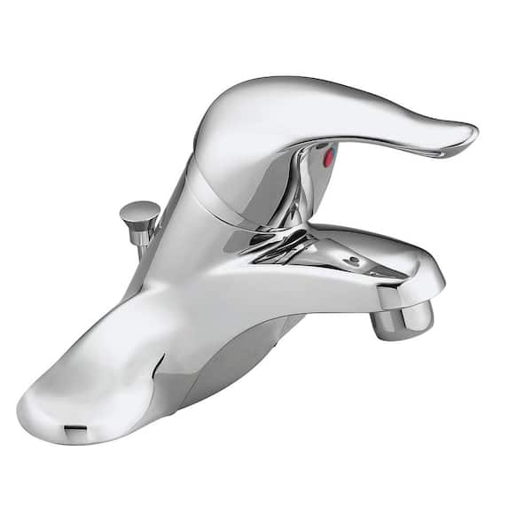 MOEN Chateau Single-Handle Single Hole Bathroom Faucet in Chrome L64621 ...