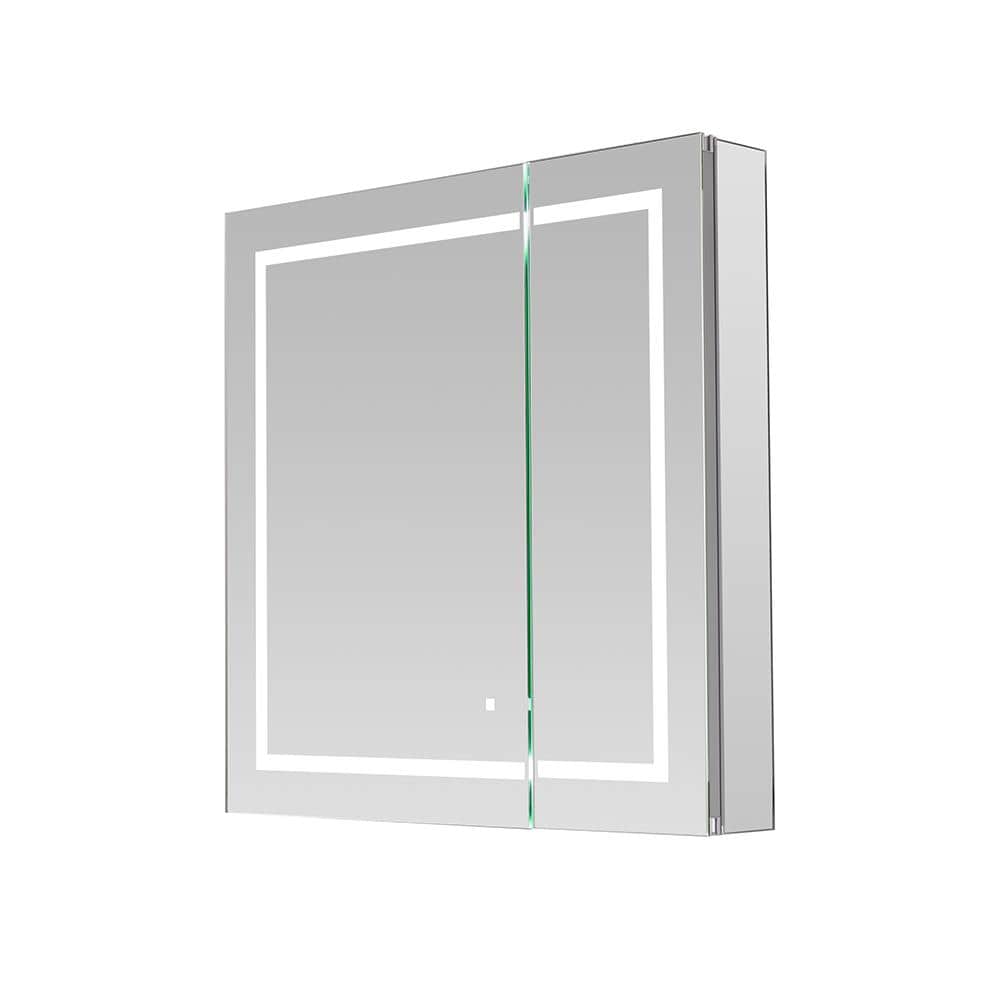 Royale Basic Q 30 in. W x 30 in. H Rectangular Bi-View LED Medicine Cabinet