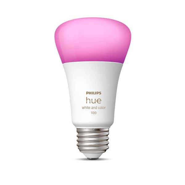 nikotin Dovenskab Great Barrier Reef Philips 75-Watt Equivalent A19 Smart Wi-Fi LED Color Changing Light Bulb  Starter Kit (4 Bulbs and Bridge) & Outdoor Light Strip 563296 - The Home  Depot