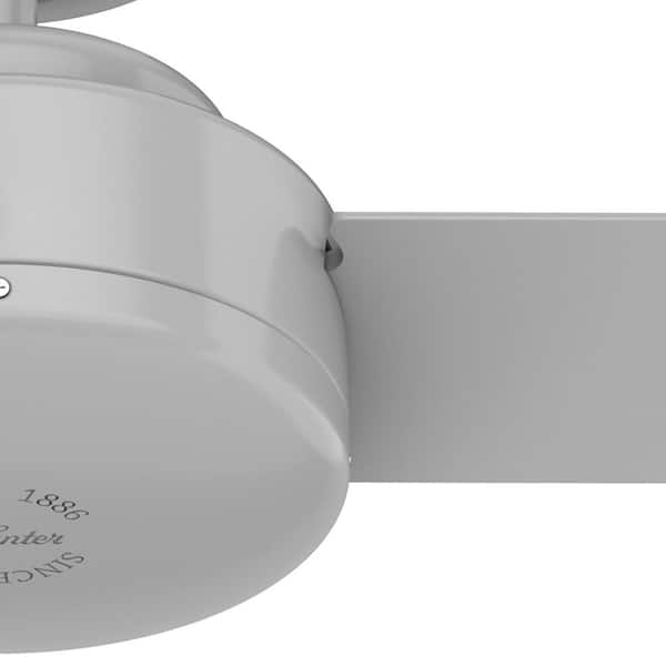 Hunter - Presto 44 in. Indoor Ceiling Fan Dove Grey with Wall Control Included For Bedrooms