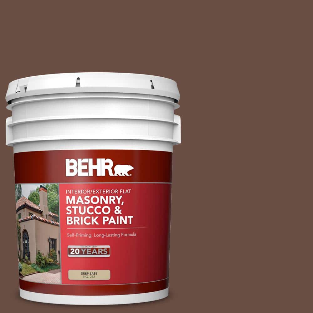 5 gal. #N190-7 Moose Trail Flat Interior/Exterior Masonry, Stucco and Brick