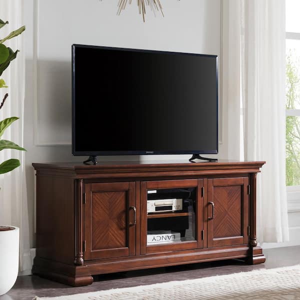 Cherry wood tv stand store for 55 inch tv