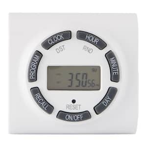15 Amp 7-Day Indoor Plug-In Digital Polarized Timer, White