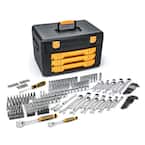 1/4 in. and 3/8 in. Drive 90-Tooth Standard and Deep SAE/Metric Mechanics Tool Set in 3-Drawer Storage Box (232-Piece)