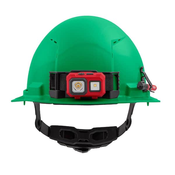 BOLT Green Type 1 Class C Front Brim Vented Hard Hat with 6-Point Ratcheting Suspension (10-Pack)