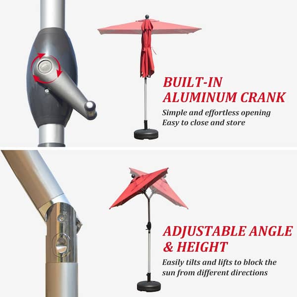 TIRAMISUBEST 6 ft. Aluminium Market Crank Lift and Tilt