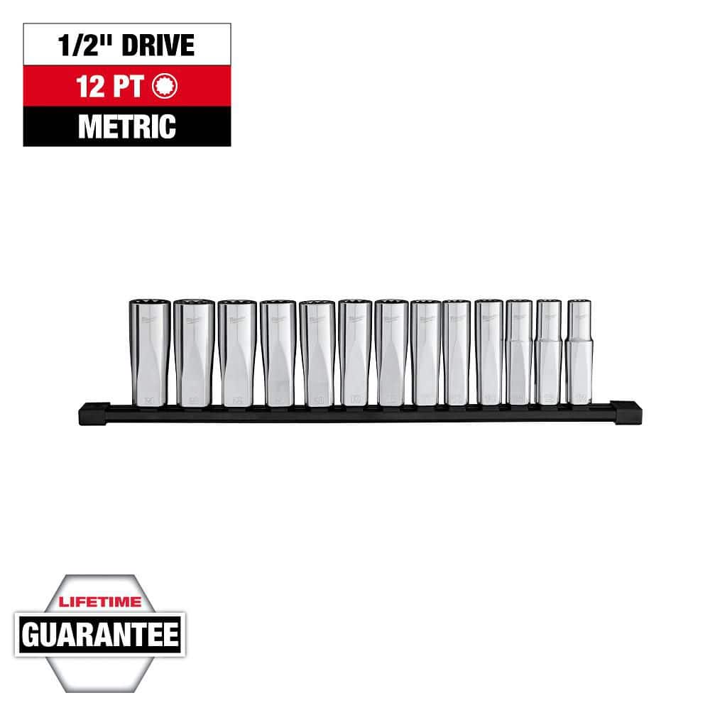 1/2 in. Drive Metric Deep Well 12-Point Socket Set (13-Piece) price history on PriceWatchPro