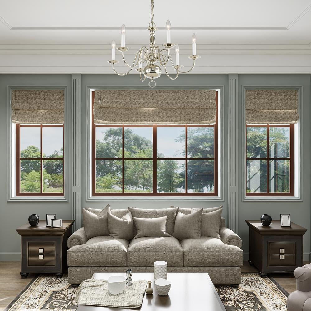 Williamsburgh Polished Nickel 6-Light Traditional Chain Chandelier
