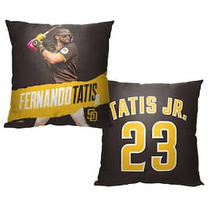 MLB Padres 23 Fernando Tatis Jr. Printed Polyester Throw Pillow 18 X 18