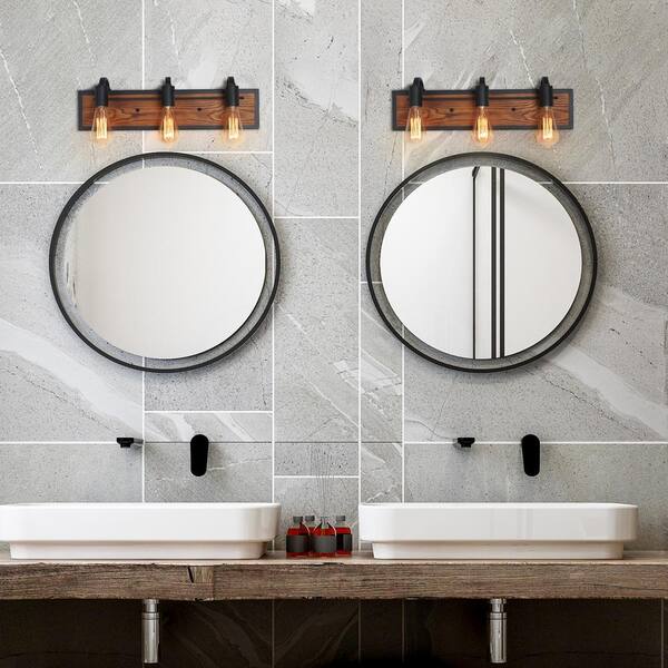 LNC A03376 Bathroom Vanity Lights Farmhouse Water Pipe Wall Sconces(3 Heads LNC A03376 Bathroom Vanity Lights Farmhouse Water Pipe Wall Sconces(3 Heads