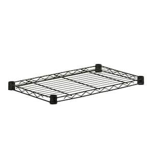 1 in. H x 36 in. W x 14 in. D 350 lb. Capacity Freestanding Steel Shelf in Black