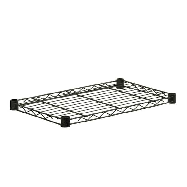 Honey-Can-Do 14 in. x 24 in. x 48 in. 4-Shelf Steel Shelving Unit in Black