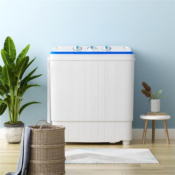 Costway 17.6 lb portable mini compact twin tub washing machine washer spin dryer discount