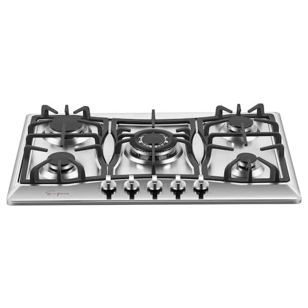 Empava 36 in. Gas Stove Cooktop in Stainless Steel with 5 Italy