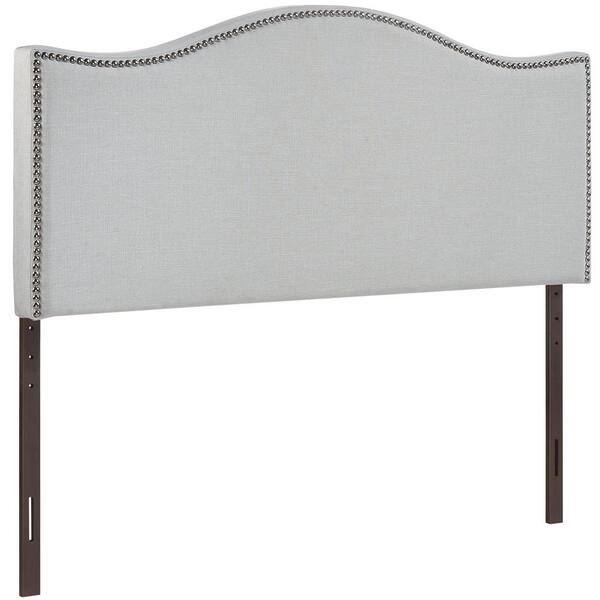 MODWAY Curl Sky Gray Full Nailhead Upholstered Headboard MOD5208GRY