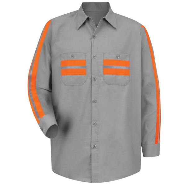 Light Grey with Orange Visibility Trim 