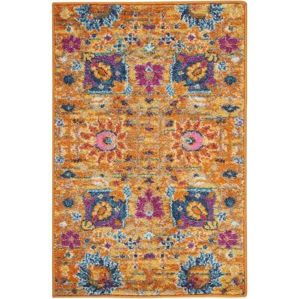 Passion Sun doormat 2 ft. x 3 ft. Persian Vintage Kitchen Area Rug